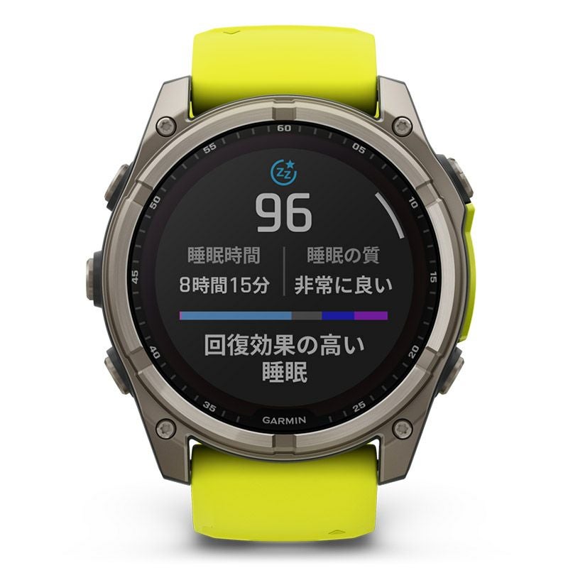 GARMIN fenix 8 Sapphire Dual Power 51mm Ti / Amp Yellow ガーミン