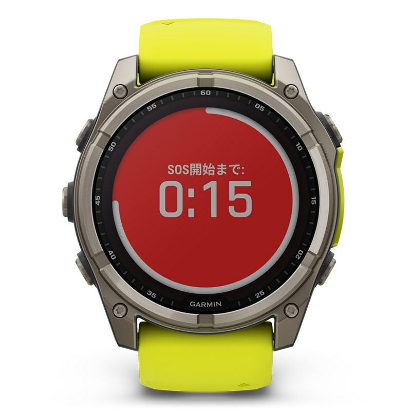 GARMIN fenix 8 Sapphire Dual Power 51mm Ti / Amp Yellow ガーミン 