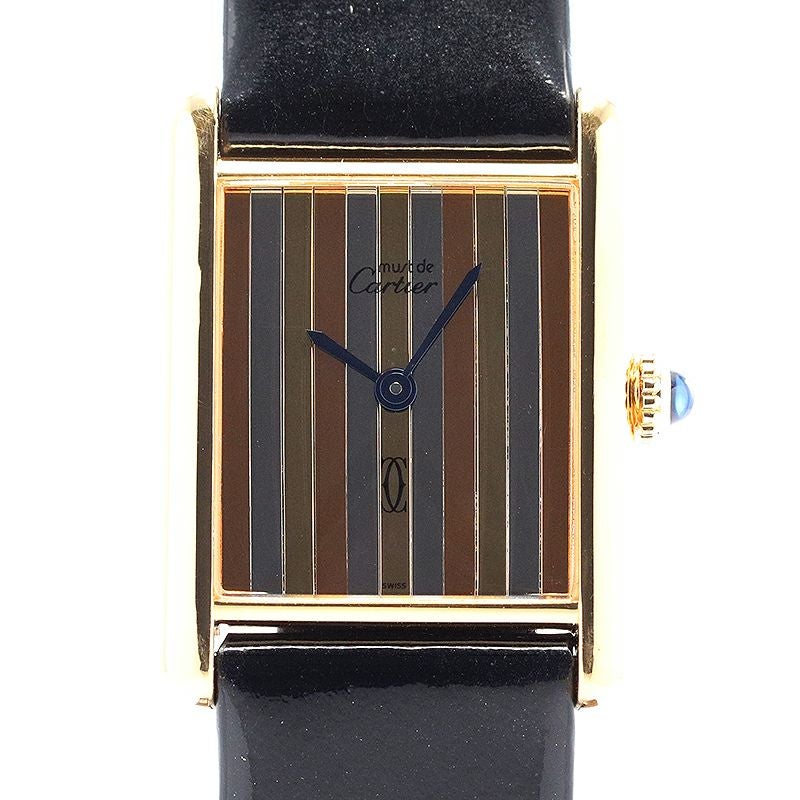 中古】CARTIER MUST TANK LARGE MODEL TRINITY カルティエ マスト