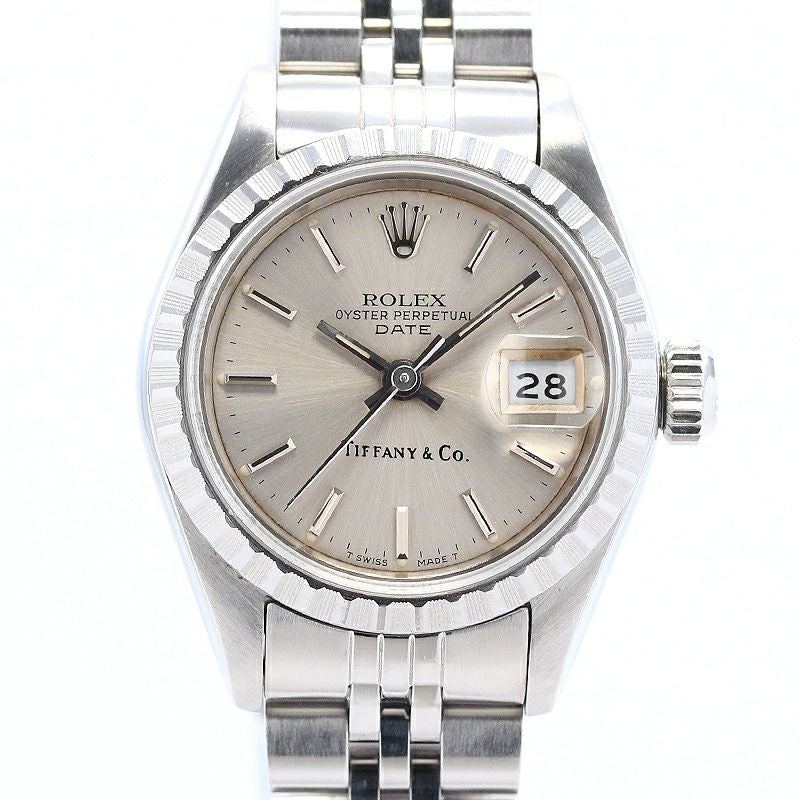中古】ROLEX OYSTER PERPETUAL DATE TIFFANY ＆ CO. DOUBLE NAME 