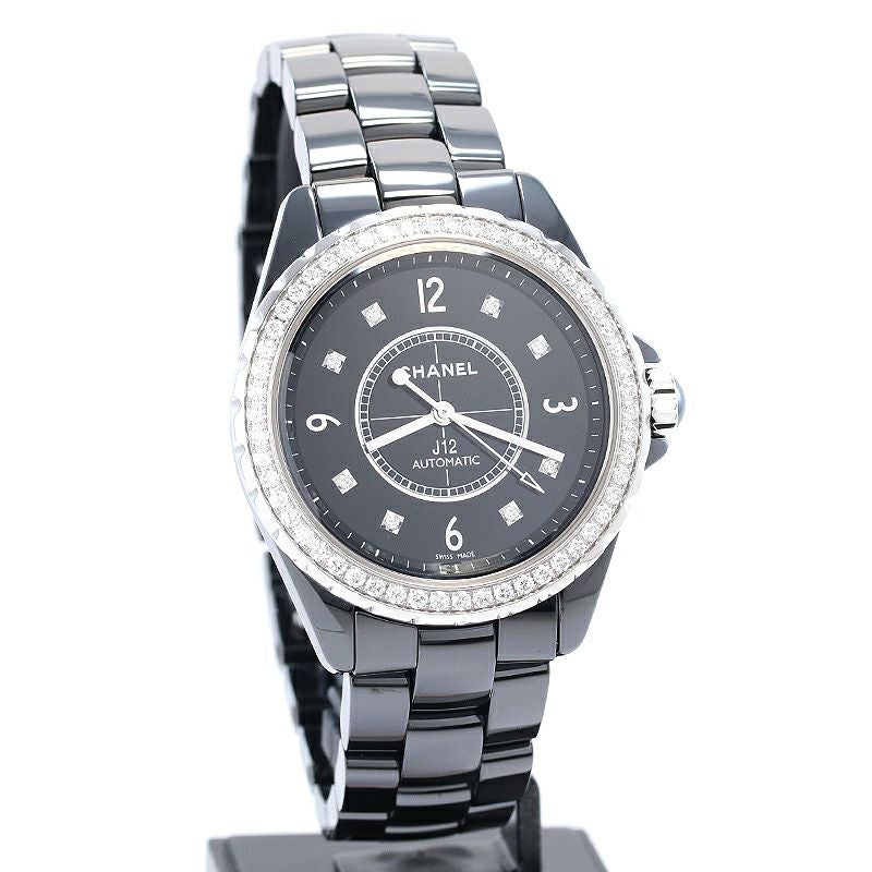 中古】CHANEL J12 シャネル J12 38MM ブラックセラミック ダイヤモンド