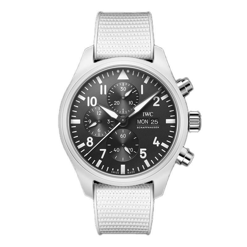 【ジャンク】IWC 自動巻き クロノグラフ シルバー IWC PILOT'S WATCH CHRONOGRAPH TOP GUN LAKE TAHOE アイ・ダブリュー