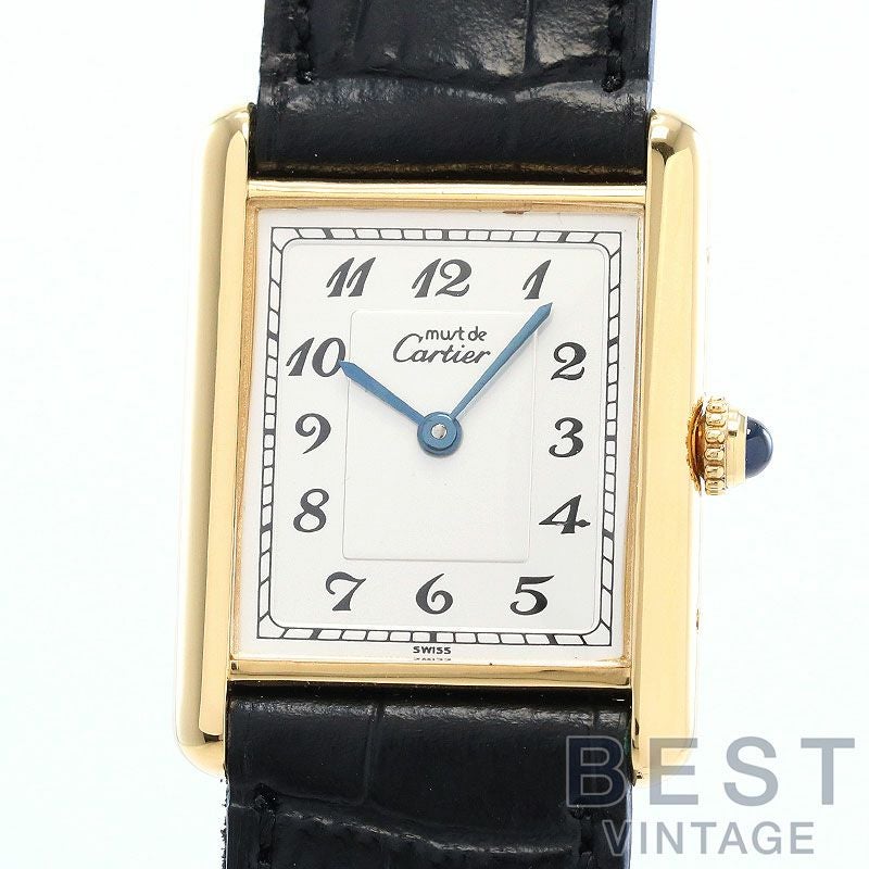 中古】CARTIER MUST TANK LARGE MODEL VERMEIL カルティエ マスト