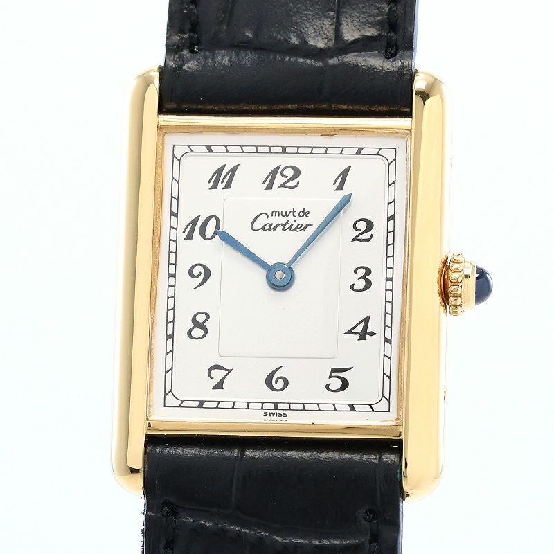 中古】CARTIER MUST TANK LARGE MODEL VERMEIL カルティエ マスト