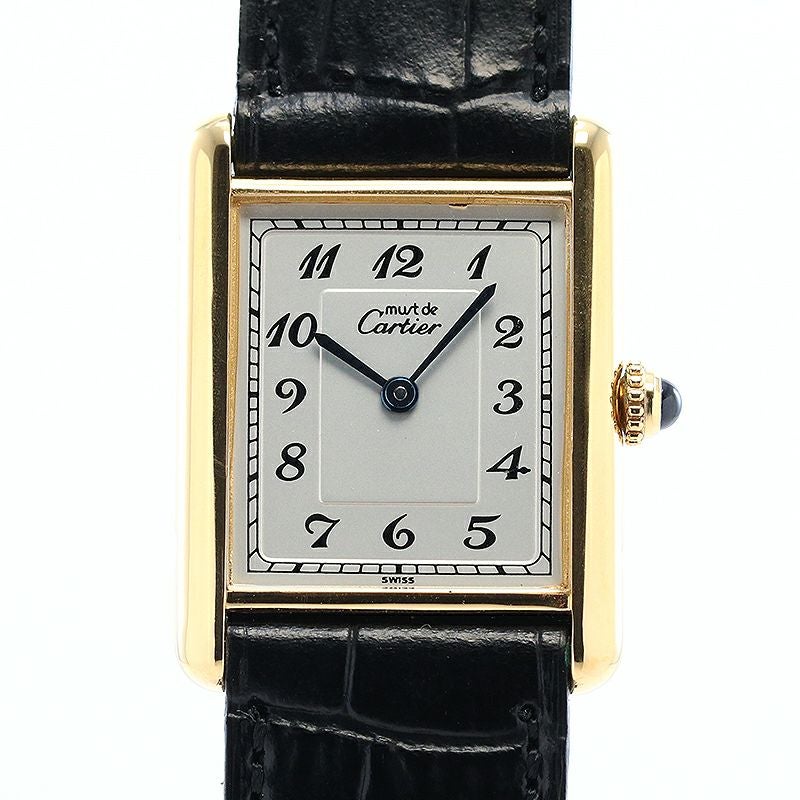 中古】CARTIER MUST TANK LARGE MODEL VERMEIL カルティエ マスト