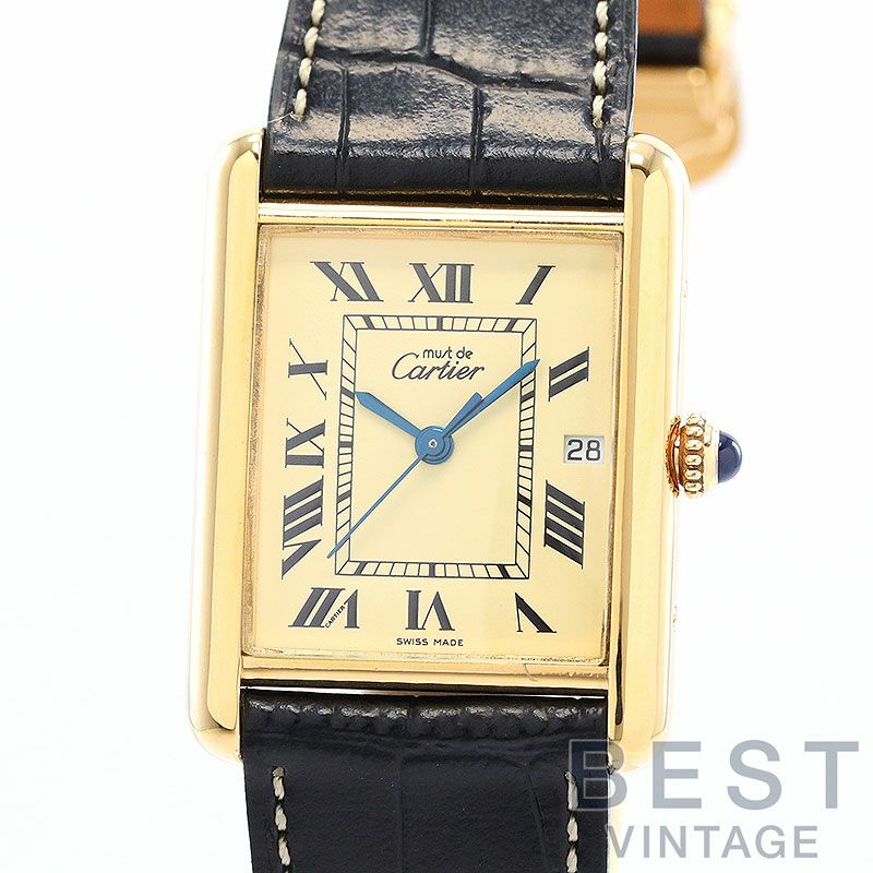 中古】CARTIER MUST TANK LARGE MODEL JUMBO VERMEIL カルティエ