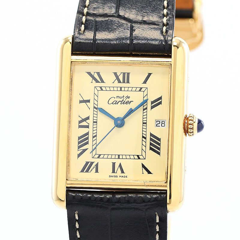 中古】CARTIER MUST TANK LARGE MODEL JUMBO VERMEIL カルティエ