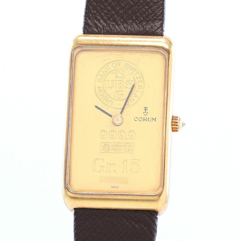 中古】CORUM 15 GRAM 999.9 INGOT WATCH コルム 15グラム 999.9