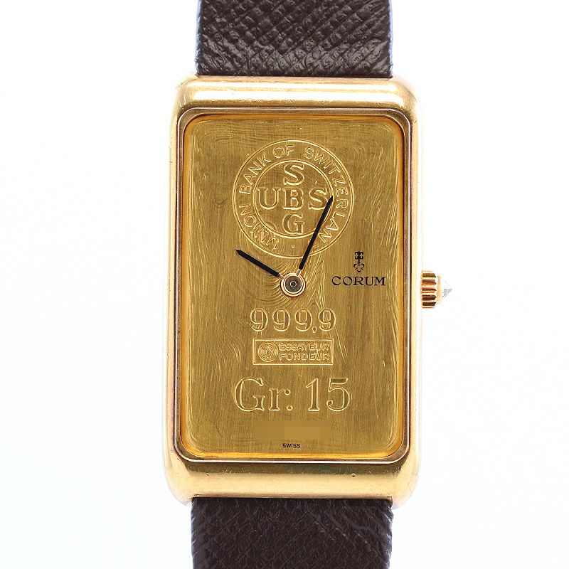 中古】CORUM 15 GRAM 999.9 INGOT WATCH コルム 15グラム 999.9