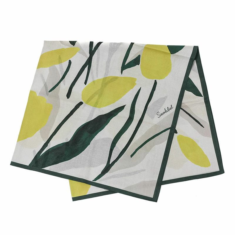 Sarahbel Cotton scarf サラベル コットンスカーフ SAB-cotton-scarf-tulips