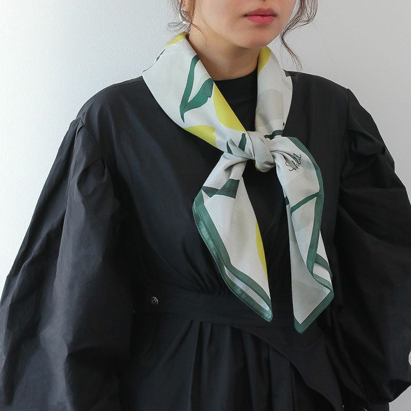 Sarahbel Cotton scarf サラベル コットンスカーフ SAB-cotton-scarf-tulips