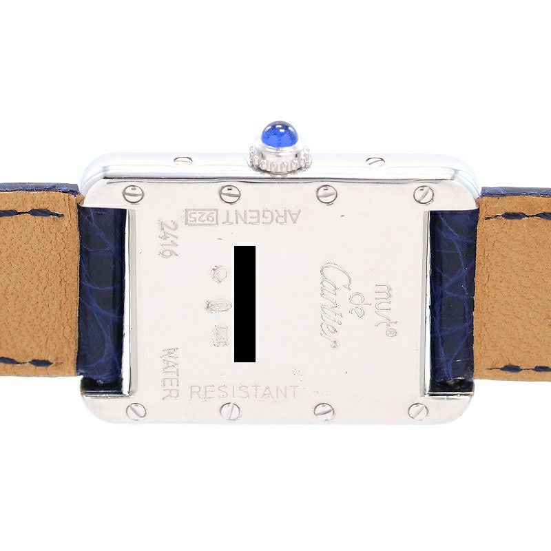 Cartierカルティエ『マストタンク SM ブルーダイアル 2000年限定品』 中古】CARTIER MUST TANK SMALL MODEL 2000 CHRISTMAS LIMITED