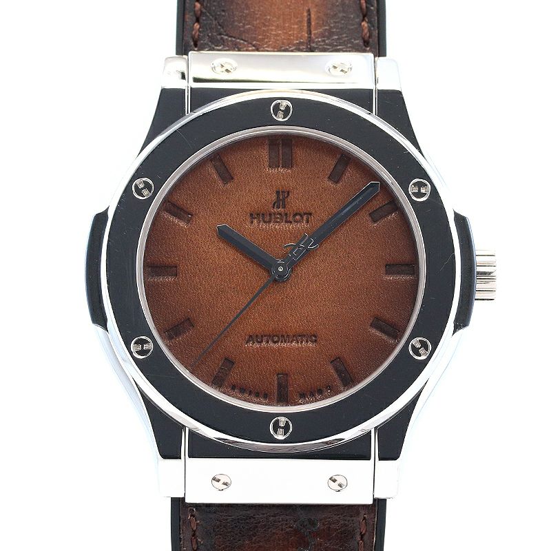中古】HUBLOT CLASSIC FUSION BERLUTI SCRITTO PLATINUM ウブロ