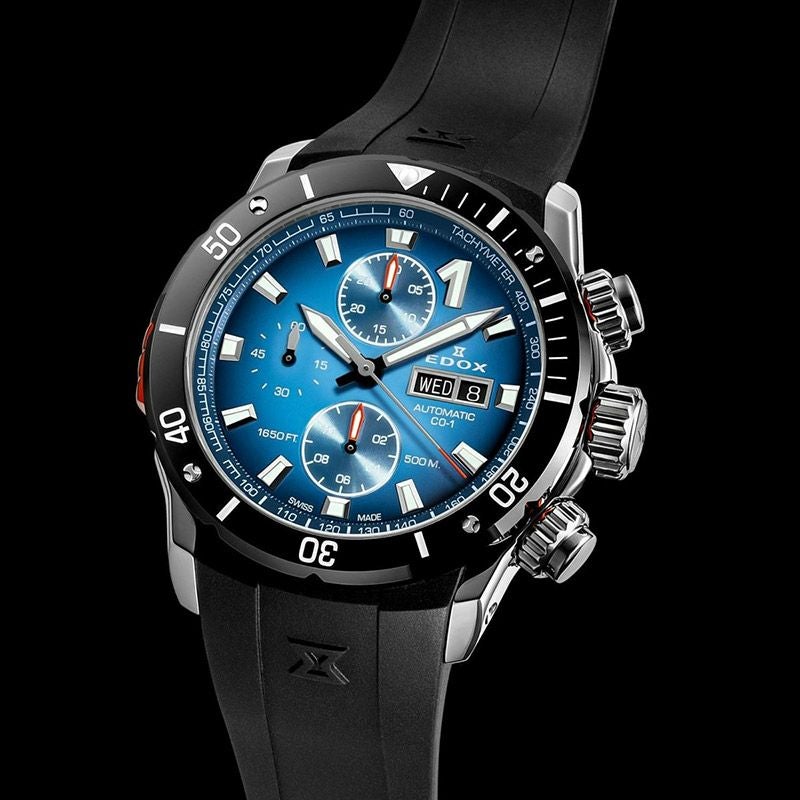 EDOX CHRONOFFSHORE-1 BEZEL LOCK CHRONOGRAPH AUTOMATIC エドックス 