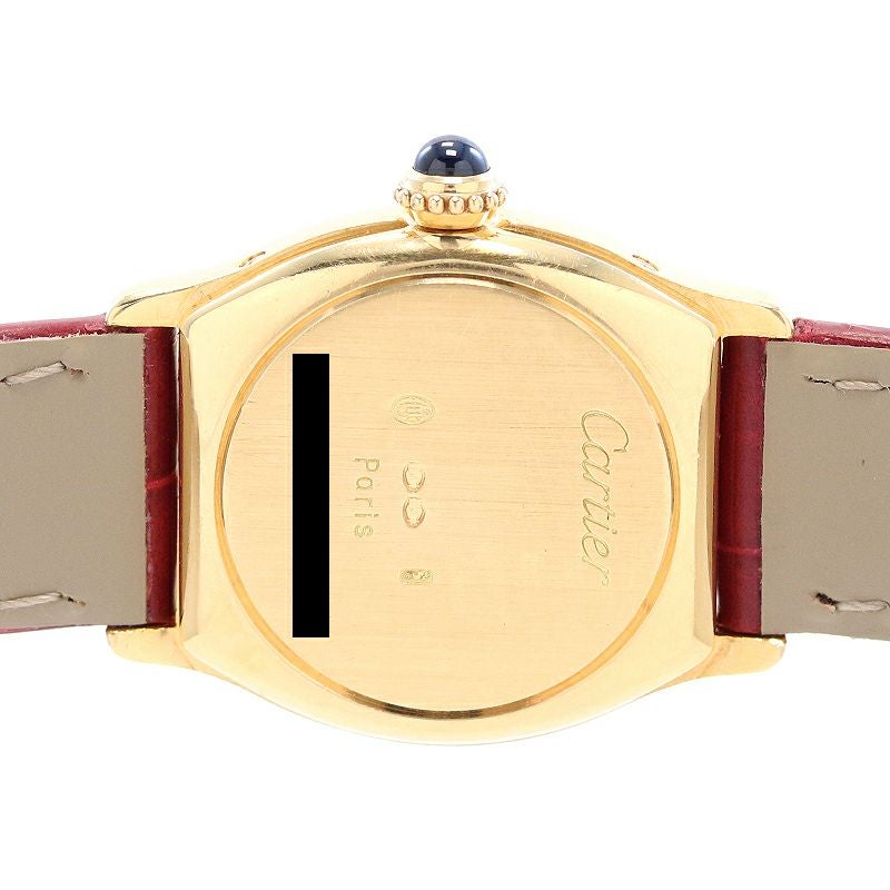 【OH済】 カルティエ 【CARTIER】 トーチュ SM PARISダイヤル 78247 レディース ホワイト K18イエローゴールド 腕時計 時計 TORTUE SMALL MODEL PARIS DIAL WHITE K18YG 【中古】 Cartier - 【OH済】 カルティエ 【CARTIER】 トーチュ SM PARIS