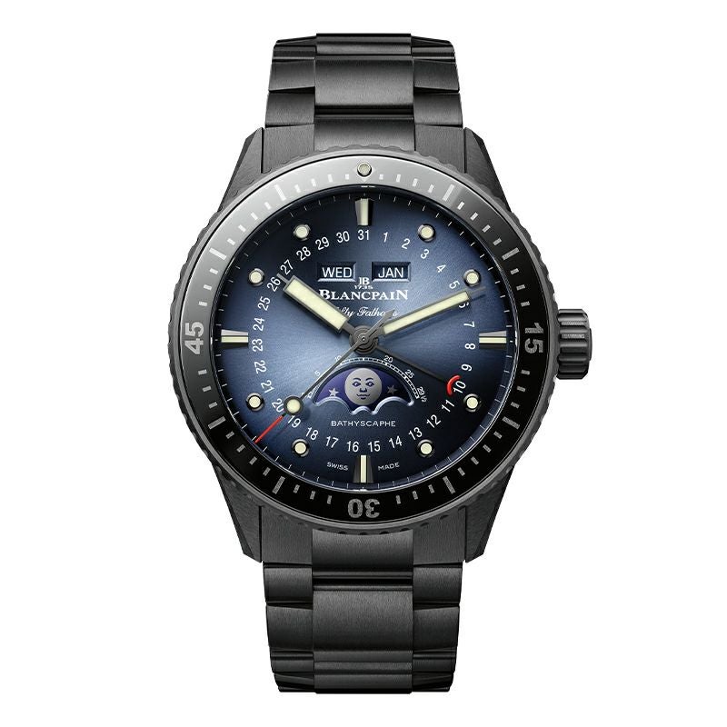 BLANCPAIN FIFTY FATHOMS BATHYSCAPHE QUANTIEME COMPLET PHASES DE LUNE ブランパン フィフティ ファゾムス バチスカーフ コンプリートカレンダー ムーンフェイズ 5054-0140-01S