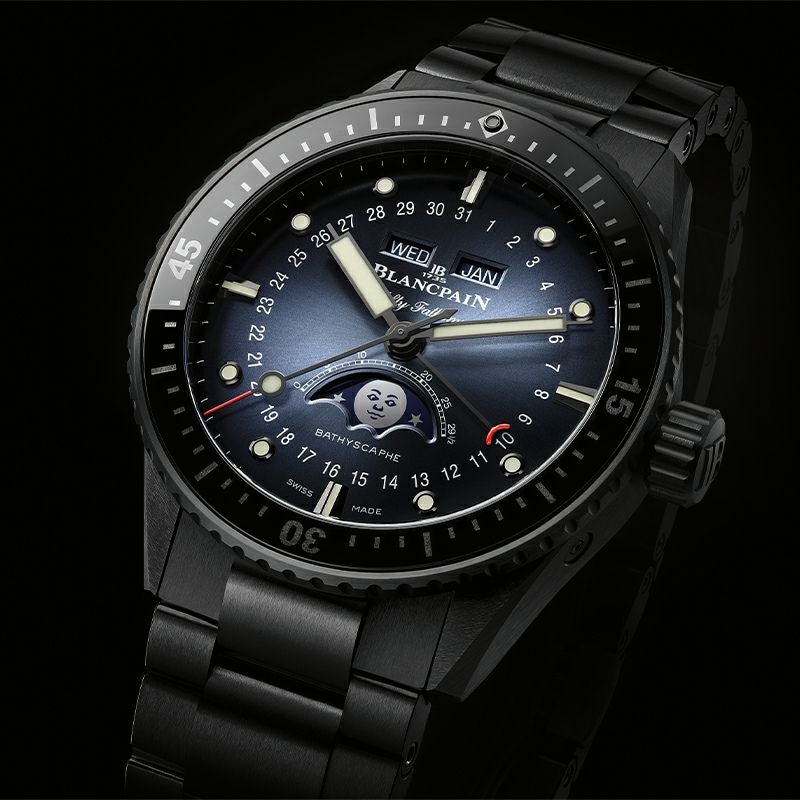 BLANCPAIN FIFTY FATHOMS BATHYSCAPHE QUANTIEME COMPLET PHASES DE LUNE ブランパン フィフティ ファゾムス バチスカーフ コンプリートカレンダー ムーンフェイズ 5054-0140-01S