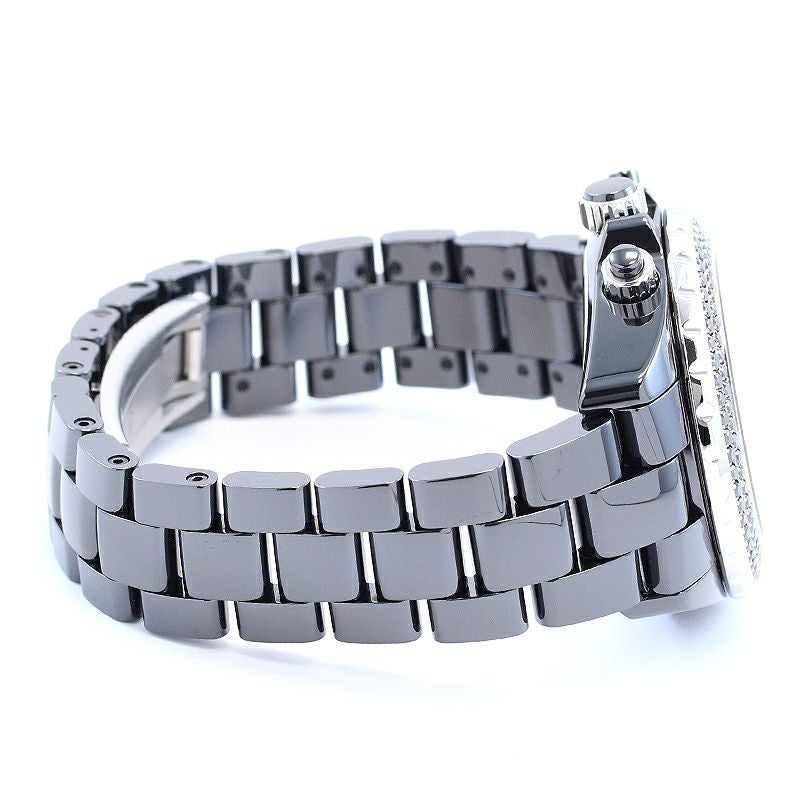 中古】CHANEL J12 CHRONOGRAPH 41MM BLACK DIAMONDS BEZEL シャネル