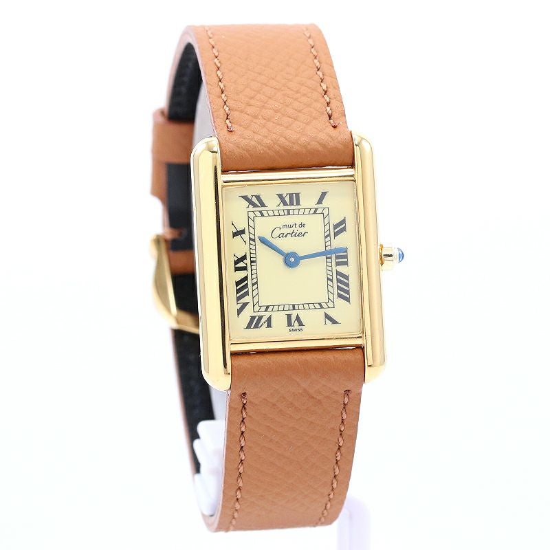 中古】CARTIER MUST TANK SMALL MODEL VERMEIL カルティエ マスト