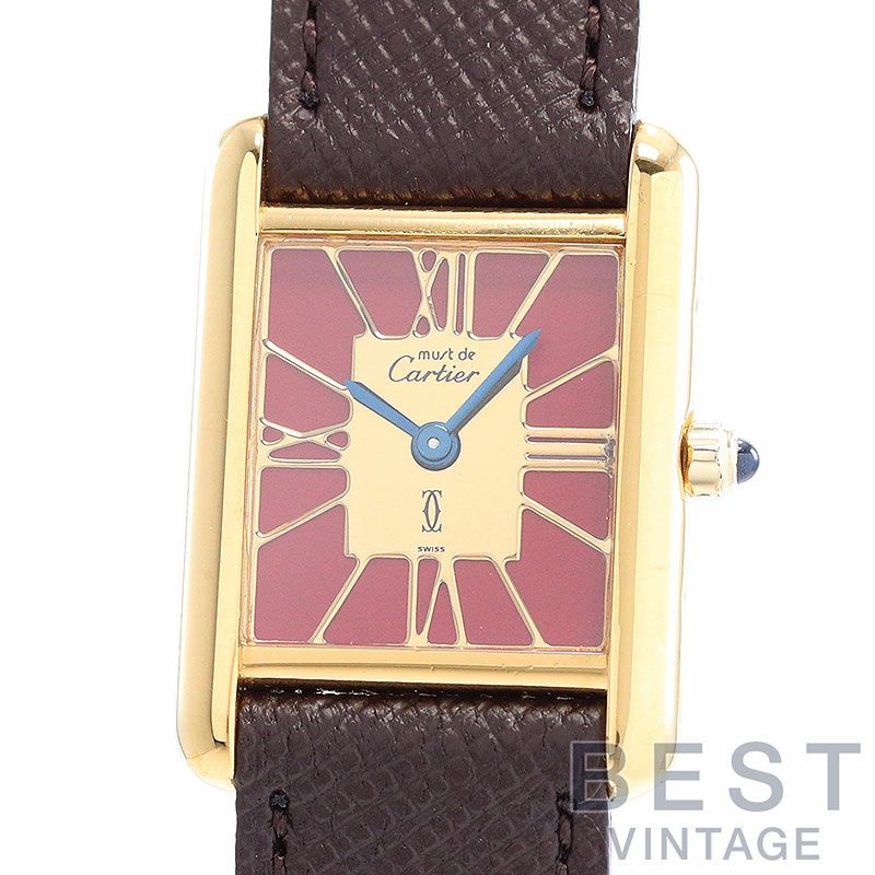 【中古】CARTIER MUST TANK SMALL MODEL VERMEIL カルティエ マストタンク SM ヴェルメイユ 3 66001