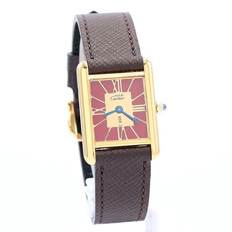 【中古】CARTIER MUST TANK SMALL MODEL VERMEIL カルティエ マストタンク SM ヴェルメイユ 3 66001