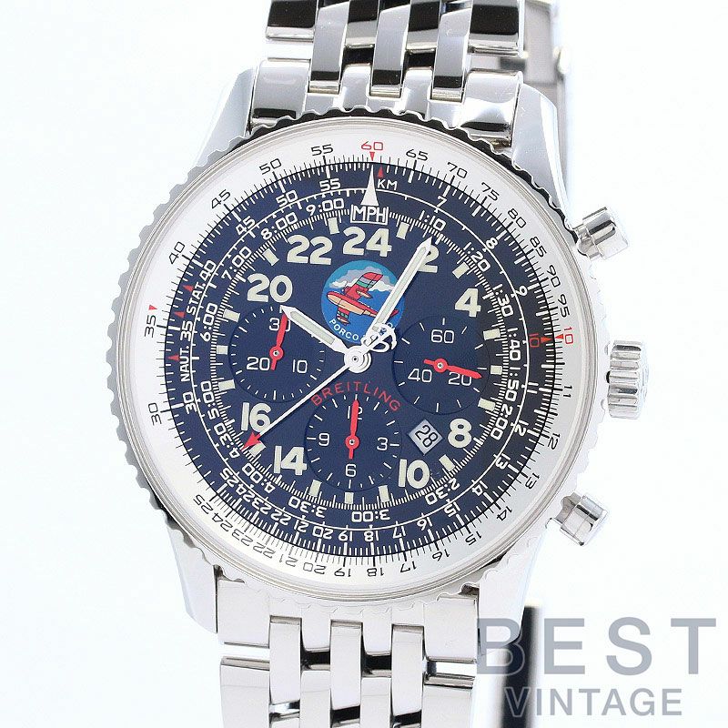 中古】BREITLING NAVITIMER COSMONAUTE FLYBACK PORCO ROSSO