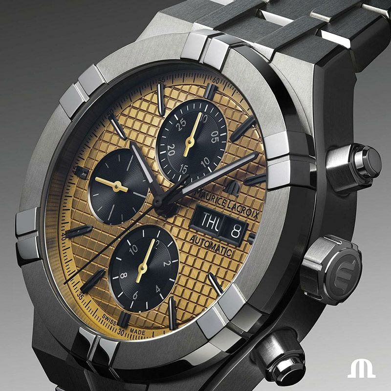 MAURICE LACROIX AIKON AUTOMATIC TITANIUM CHRONOGRAPH <br>モーリス・ラクロア アイコン オートマティック チタニウム クロノグラフ <br>AI6038-TT032-530-1