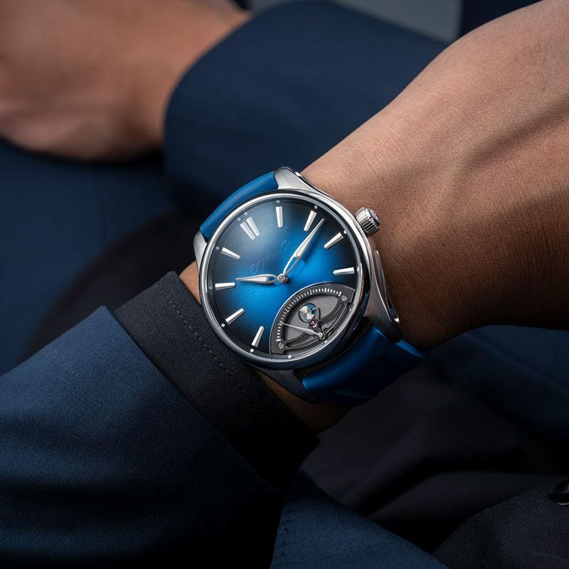H.Moser ＆ Cie. PIONEER RETROGRADE SECONDS MIDNIGHT BLUE H