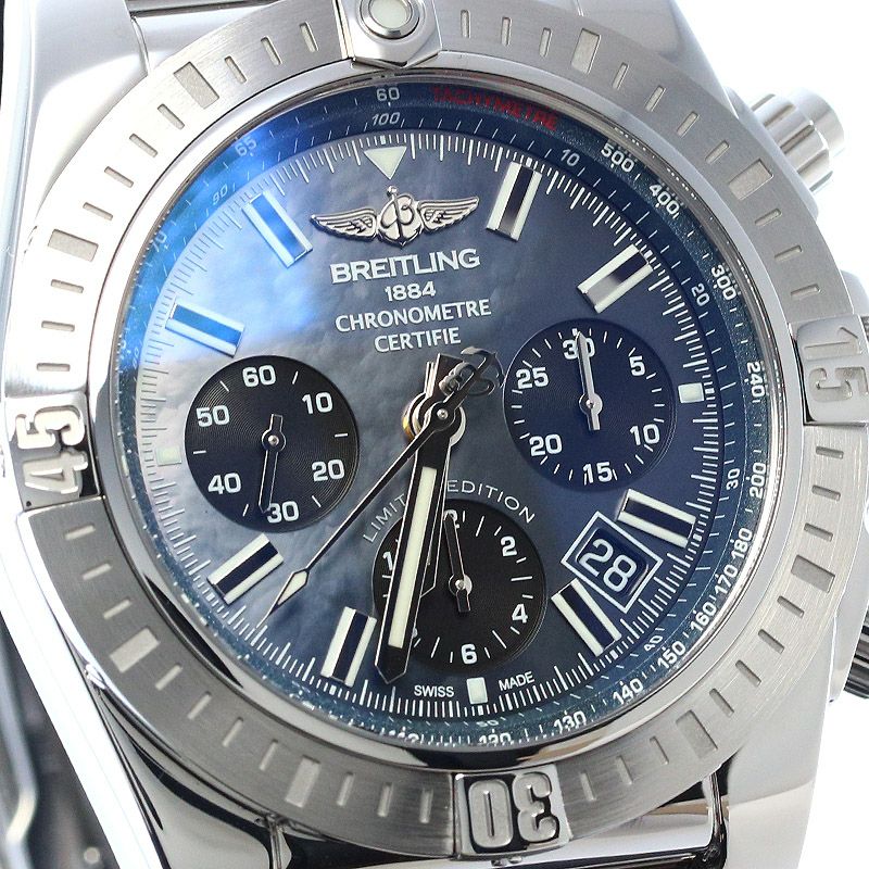 中古】BREITLING CHRONOMAT JSP BLACK MOTHER OF PEARL LIMITED