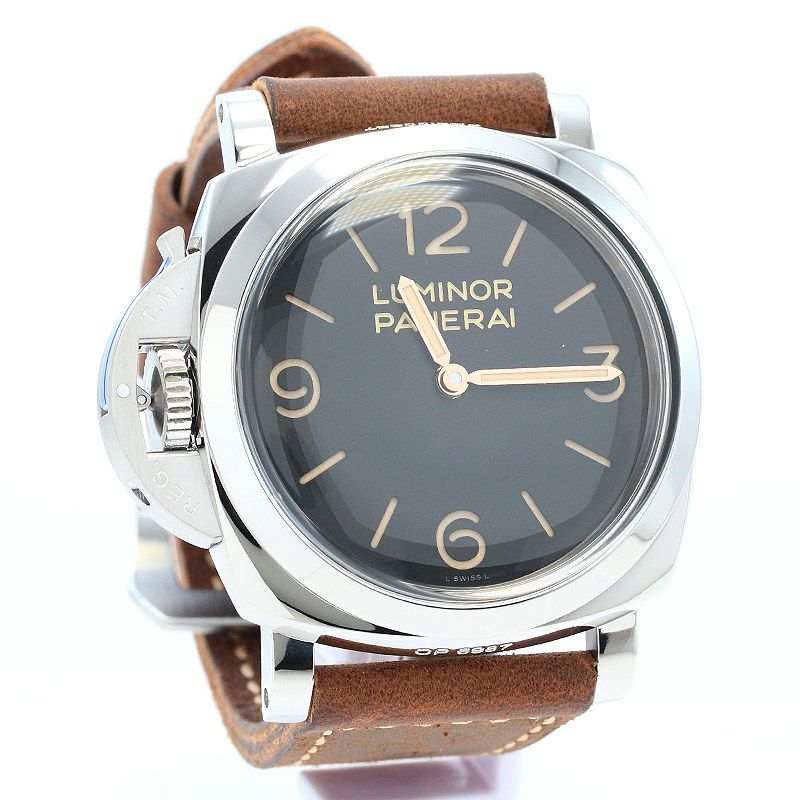 中古】OFFICINE PANERAI LUMINOR MARINA 1950 LEFT HAND 3DAYS ACCIAIO
