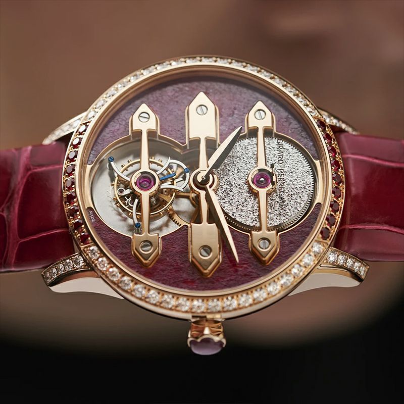 GIRARD-PERREGAUX TOURBILLON WITH THREE GOLD BRIDGES RUBY HEART