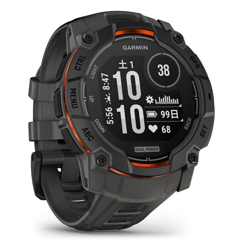 GARMIN Instinct 3 Dual Power 50mm Black / Charcoal ガーミン