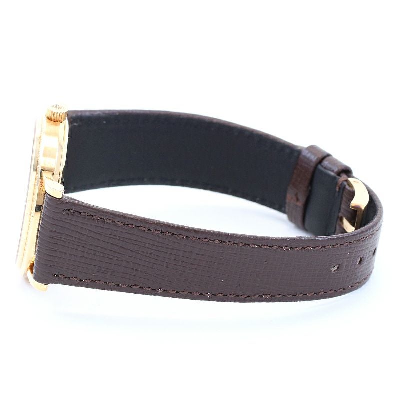 【仮】パテック・フィリップ【PATEKPHILIPPE】カラトラバ3802/200メンズホワイトK18イエローゴールド腕時計時計CALATRAVAWHITEK18YG【中古】