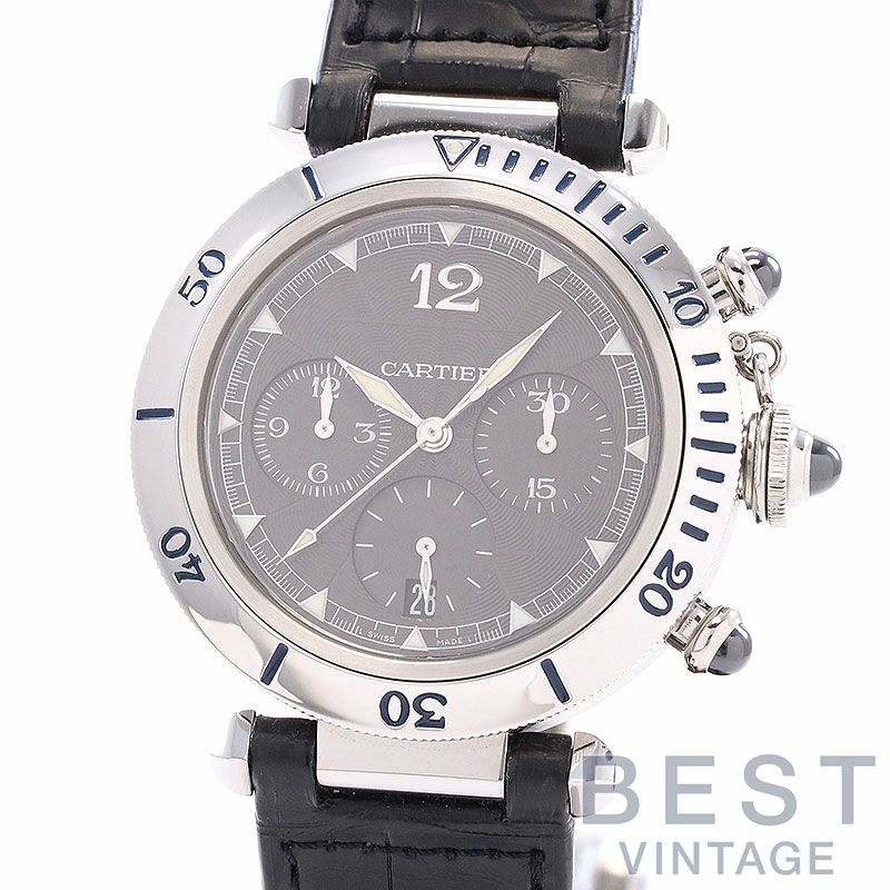 cartier パシャ ドゥカルティエ プロンジャークロノグラフ 38MM 中古】CARTIER PASHA DE CARTIER PLONGEUR CHRONOGRAPH N950