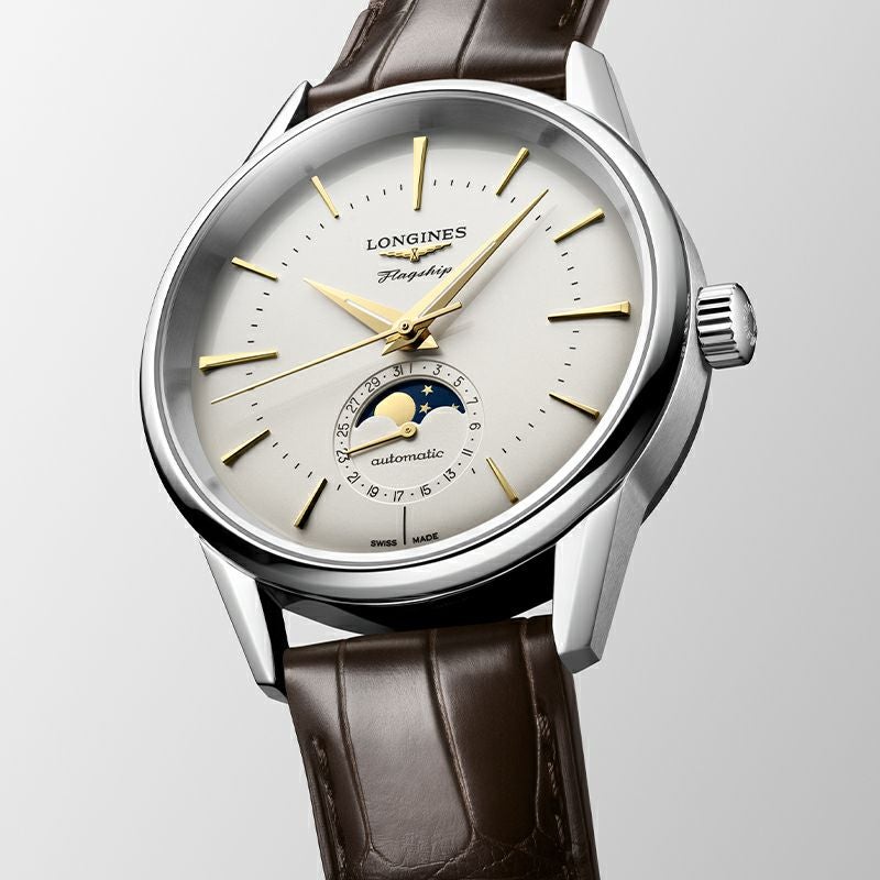 LONGINES FLAGSHIP HERITAGE MOONPHASE ロンジン フラッグシップ?ヘリテージ ムーンフェイズ L4.815.4.78.2