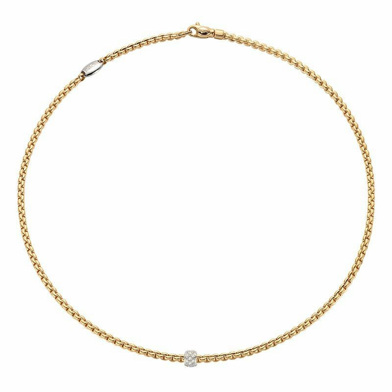 未使用　フォッぺ　FOPE EKA TINY ネックレス　イエローゴールド FOPE EKA TINY COLLECTION フォッペ エカ タイニー コレクション 43