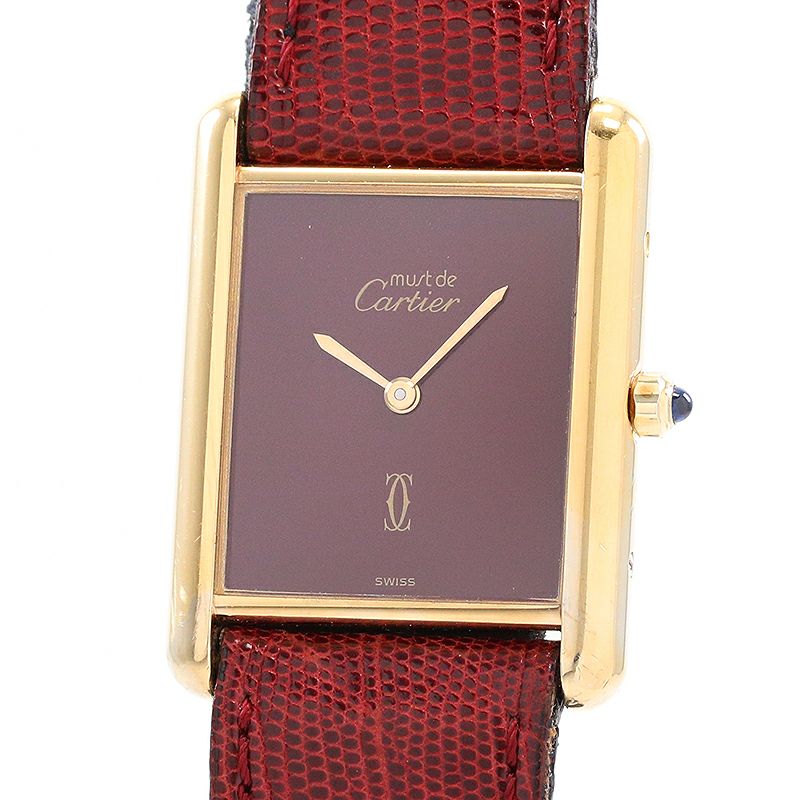 中古】CARTIER MUST TANK LARGE MODEL VERMEIL カルティエ マスト