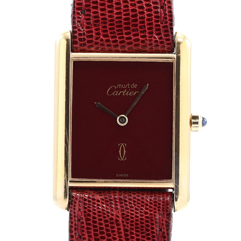 中古】CARTIER MUST TANK LARGE MODEL VERMEIL カルティエ マスト