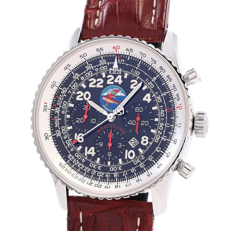 ブライトリング BREITLING ナビタイマー 腕時計 メンズ【中古】 中古】BREITLING NAVITIMER COSMONAUTE FLYBACK PORCO ROSSO