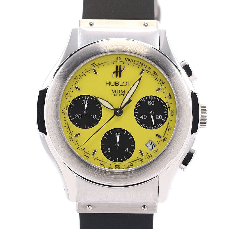 y　HUBLOT MDM メンズ　クロノグラフ　腕時計 中古】HUBLOT MDM ELEGANT CHRONOGRAPH ウブロ MDM エレガントクロノ