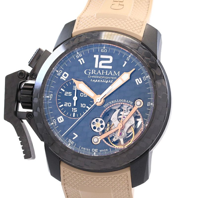 グラハム・クラーク　ザ・パーティ 中古】GRAHAM CHRONOFIGHTER SUPER RIGHT CARBON TOURBILLON グラハム