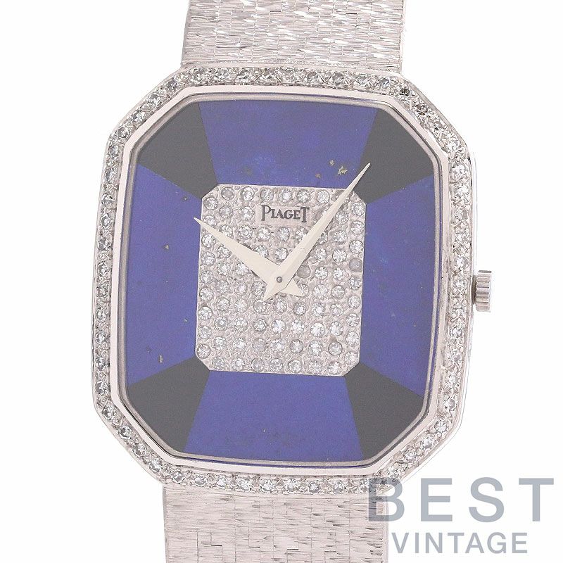PIAGET 750 希少品　ヴィンテージ腕時計ダイヤモンド 中古】PIAGET DIAMONDO LAPIS LAZULI ONYX DIAL ピアジェ ダイヤモンド