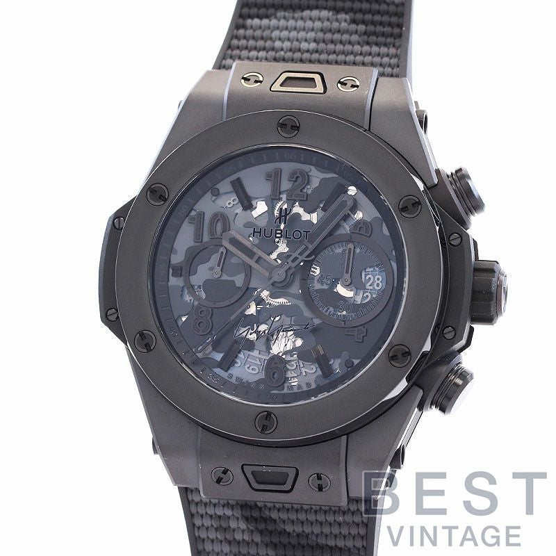 ⭐️正規品HUBLOT ウブロ ビッグ・バン 44mm 黒 ラバーベルト中古 ♪ ウブロ ビッグバン SS＆CE ブラック ラバーベルト 正規品 - 腕時計専門
