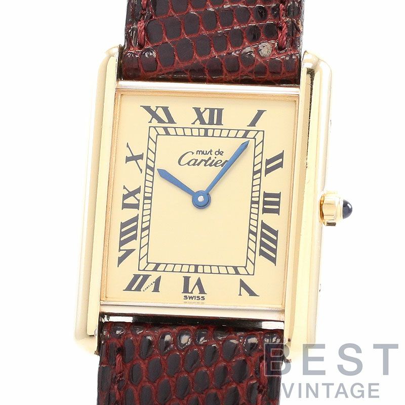 中古】CARTIER MUST TANK LARGE MODEL VERMEIL カルティエ マスト