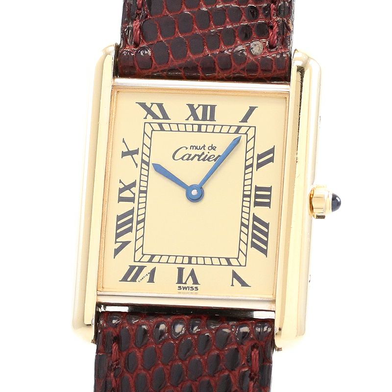 中古】CARTIER MUST TANK LARGE MODEL VERMEIL カルティエ マスト
