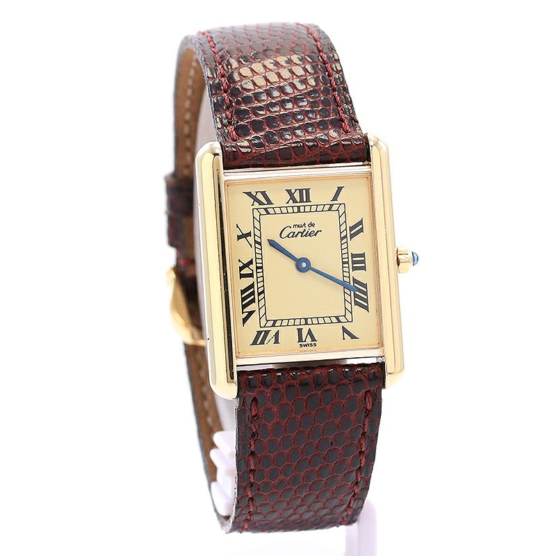 中古】CARTIER MUST TANK LARGE MODEL VERMEIL カルティエ マスト