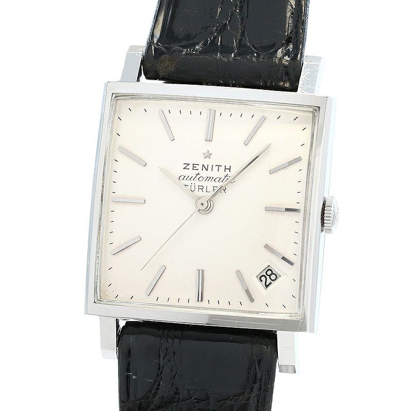 中古】ZENITH VINTAGE SQUARE WATCH TURLER DOUBLE NAME ゼニス