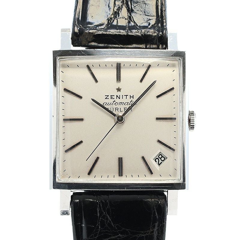中古】ZENITH VINTAGE SQUARE WATCH TURLER DOUBLE NAME ゼニス