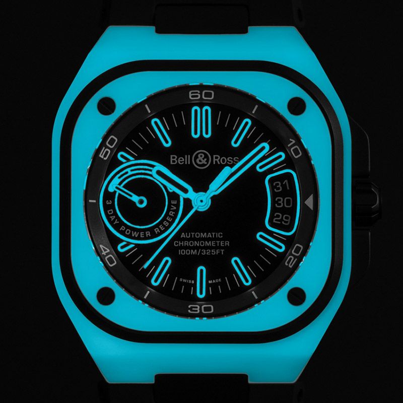 Bell ＆ Ross BR-X5 BLUE LUM ベル＆ロス BR-X5 ブルー ラム BRX5R-BLUM-TC/SRB