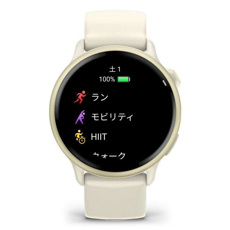 GARMIN vivoactive 6 Bone / Lunar Gold ガーミン ヴィヴォアクティブ 
